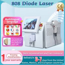 Máquina de depilación láser de diodo de 808nm, la mejor máquina de depilación permanente, dispositivo para eliminar el vello láser 755 808 1064