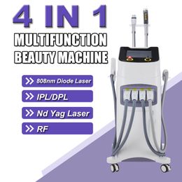 Máquina de depilación láser de diodo de 808 nm Nd Yag Tattoo Pigment Freckle Desmontaje IPL DPL OPT RF Multifunción Beauty Skin Lift Equipment Salon Home Uso