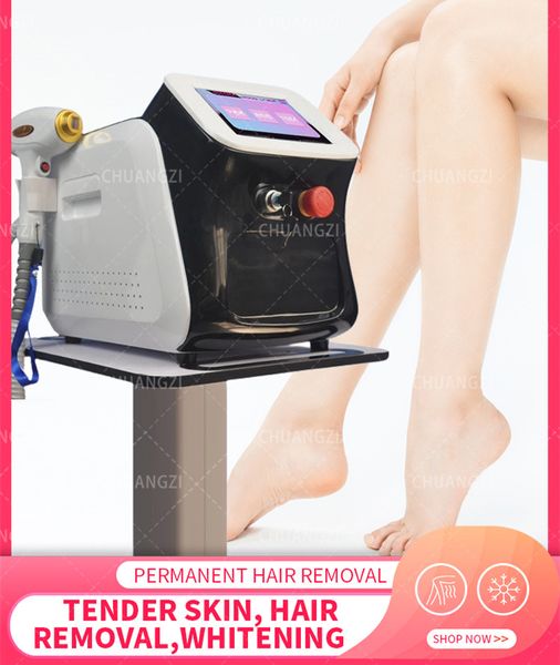 808NM Diode Laser Machine Permanente Sans Douleur 2000W Fit salon maison Épilation Équipement Professionnel 705 808 1064nm