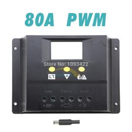 Freeshipping 80A Solar System Controller 12V 24V LCD PWM PV-oplader met MAX 50V 1920W Zonnepaneel Licht en Timer Control Y-Solar 80i