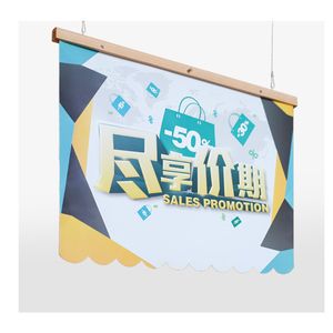 80 cm 60 cm / hangende vlaggenpool banner hanger staaf pop advertentie poster clip canvas hangende rail tk board houder