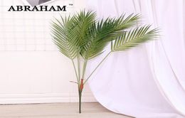 80 cm 7 fourchette grand arbre artificiel faux feuilles de palmier plantes tropicales feuilles en plastique feuillage d'arbre vert pour décoration de mariage de fête à domicile5613968