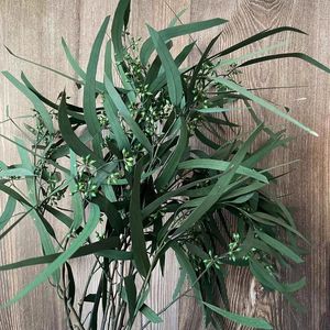 80 g/35 ~ 45cm, natuurlijke plant gedroogde bloemen voor altijd gierst bladeren boeket, bewaarde eucalyptus slinger voor bruiloftdecoratie, thuis