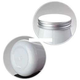 80g schattige huisdier plastic pot 80 ml witte kleur cosmetische verpakking crème pot met aluminium cap