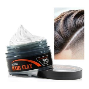 Barro de arcilla para peinar el cabello de 100g para hombres, peinados de fijación fuerte, crema moldeadora con acabado mate, barro para el cabello de estereotipo de larga duración