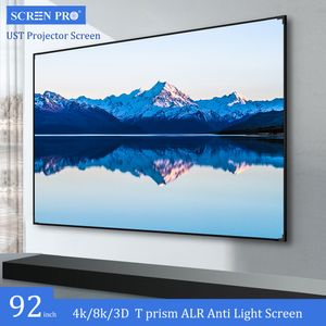 80 inch - 92 inch Alr Projector Screen Fixed Frame T Prism Anti Light Projection Screen voor Home Theatre Ultra Short Projector