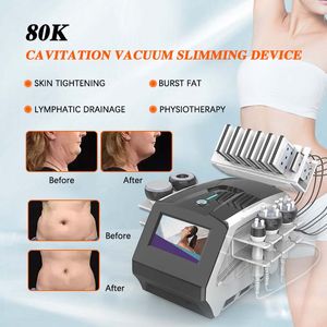 80K cavitatie vacuüm afslank 3 rf handgrepen lipo laser vetverwijdering huid aanscherping 4 technologieën slanke massagerachine