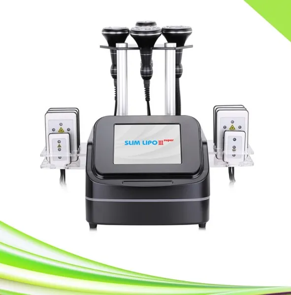 Sistema de cavitación al vacío 80K que adelgaza la máquina de cavitación de grasa lipolaser rf spa portátil negro 6 en 1 lipo láser diodo cuerpo más delgado cavitación cavi equipo de belleza