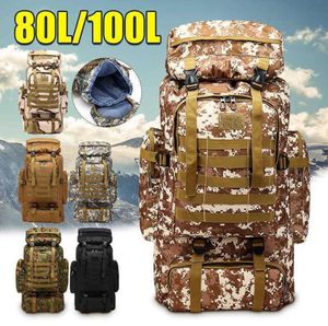 80L Military Rucksacks Military Racks Camping Oxford Tissu imperméable Sac à dos Tactical Sports Camping Randonnée Trekking Fishing Hunting B2265577