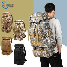 80L Waterdicht klimmen Wandelen Militaire tactische rugzakzak Camping Mountaineering Outdoor Sport Molle 3p Bag3020