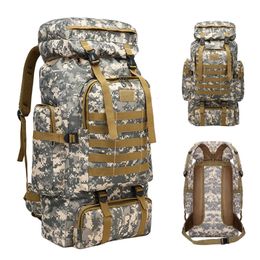 80L Waterdichte Molle Camo Tactische Rugzak Militaire Leger Wandelen Camping Rugzak Reizen Rugzak Outdoor Sport Klimtas 240112