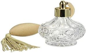 80 ml heldere kristal vintage stijl parfum fles Gold Long Spray Tassels Atomizer Pump Navulbare glazen flessen Make -upgereedschap9162394