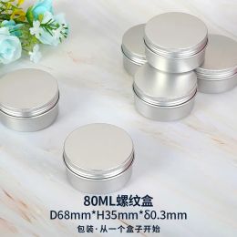 80 ml Vide En Aluminium Boîtes Cadeau Cosmétique Conteneurs Bouteilles Pot Baume À Lèvres Pot Étain Pour Crème Pommade Main Crème Emballage Boîte Top Qualité