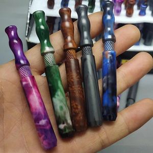 80mm Nouveau Tuyau À Ressort En Métal Couleur En Aluminium One Hitter Bats Filtres Tube Snuff Snorter Sniffer Tabacco Pipes À Main 100 Pcs / lot Accessoires Pour Fumer