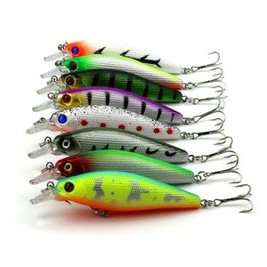 80 Uds por ePacket Crankbaits cebos duros Minow Señuelos de pesca 8,5 CM 10,3G 6 # anzuelos 85mm aparejos de pesca Minnow (MI068)