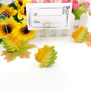 80 -stcs herfst thema feestdecoratieven bladontwerpplaats houders herfst bruiloft gunsten tafelnaam kaartclips