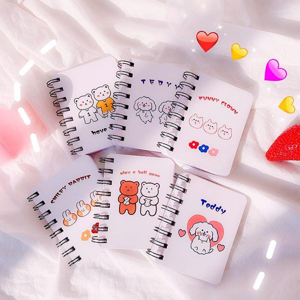 Mini cuadernos en blanco para la escuela, 80 hojas, 105x80mm, Bloc de notas, planificador para estudiantes, diario, papelería Kawaii, suministros para cuadernos en espiral