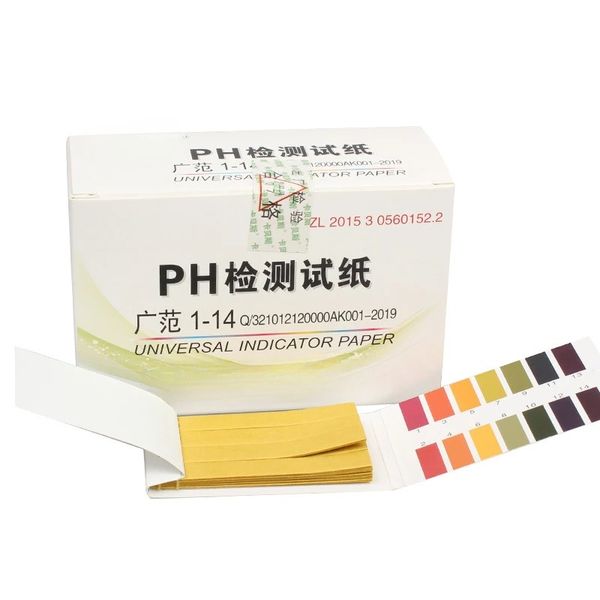 80-piste / pack PH Brouilles de test complexe de pH Contrôleur de pH 1-14st Tester indicateur de papier.