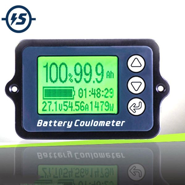 80V TK15 Coulomb Meter Indicateur de capacité de la batterie Coulomètre Affichage du niveau de puissance Testeur de phosphate de fer au lithium Capteur de fil 50A livraison gratuite