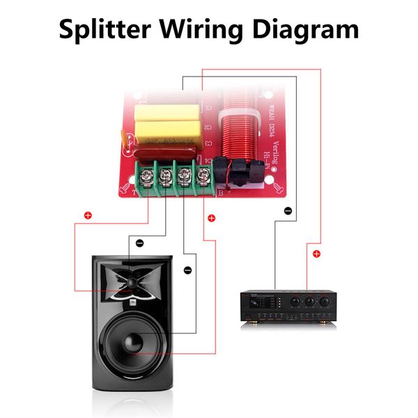 80w haut-parleur du diviseur de fréquence du haut-parleur 2 voies triples basse basse hi-fi filtre filtre Fréquence Distributeur de bricolage module