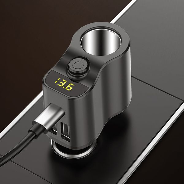 80W Splitter Chargeur de voiture Adaptateur secteur Briquet pour USB Type-C Téléphone Gadgets Charge rapide