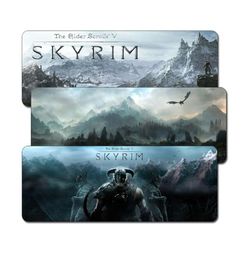 80x30cm V Skyrim Gaming Mouse Pad Gamer XL Grote rubber mousepad vergrendelingsrand toetsenbordkussen Computerbureau Mat LJ29521658