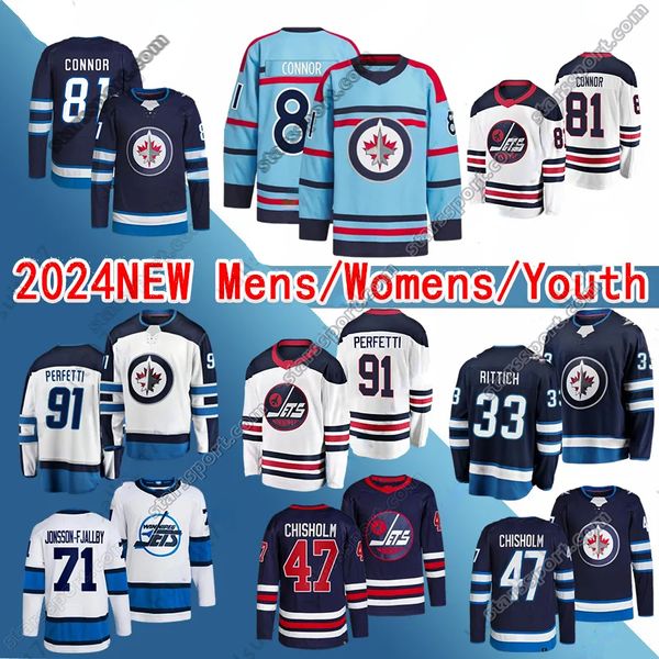 81 Kyle Connor Winnipeg Reverse Retro Hockey Jersey 17 Adam Lowry Nikolaj Ehlers Mark Scheifele Nate Schmidt Jets Alex Iafallo Mason Appleton Cole Perfetti chemises