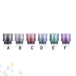 810 Honingraat Drip Tips Slangenhuid Epoxyhars Drip Tip Kleurrijke Wilde Cobra Mondstuk Voor TFV12 Prins TFV8 DHL Gratis