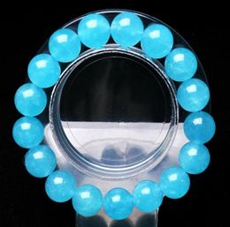 81012 mm Natural Blue Aquamarine Crystal Ruwe armband kralen genezing 75quot7040726