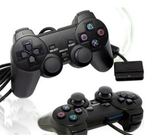 818DD PlayStation 2 Joypad con cable Joysticks controlador de juegos para consola PS2 Gamepad doble choque por 12 LL