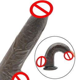819 pouces 208mm43mm gode réaliste couleur café gros godes faux pénis jouets sexuels pour les femmes grand Tentum coq bite pénis Reales4104979