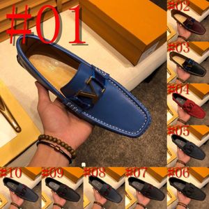 81model Hoogwaardige mannen Designer Loafers Blue Red Black Mocassins Soft Real Leather Formal Party Casual Wedding Slip op Italiaanse kledingschoenen Maat 38-47