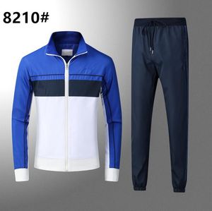 8210 Chándales de hombre Chaqueta de polo bordada de cocodrilo Pantalones Traje de jogging