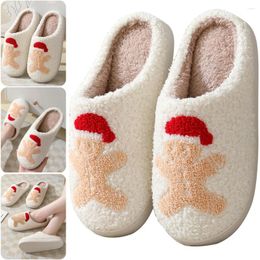 825 hommes Walking Women Chaussures Hiver Mode chaude confortable mignon pantoufles de père Noël en peluche coton intérieur pour cadeau de Noël 5