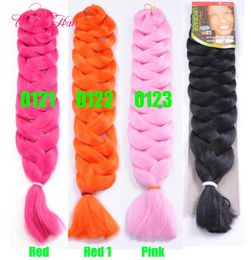 82 pouces de long Jumbo boîte tresses cheveux crochet tresses Xpression tressage Extension de cheveux cheveux synthétiques pour tresse 165g marley 2602526