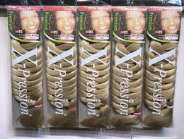 82 pulgadas xpression trenzado de cabello largo Tejido de cabello sintético JUMBO BRAIDS Ultra Trenzas Bulks Croxhet Extensiones de cabello Trenzas Cheveux DHG9916967