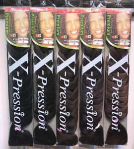 Camino de rayas de cabello de XPression de 82 pulgadas Bulks Long Cheveux Crochet Hair Extensions 165 Grams7392429