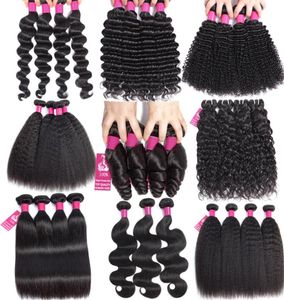 830 pouces Bundles de cheveux humains cheveux brésiliens vague profonde bouclée