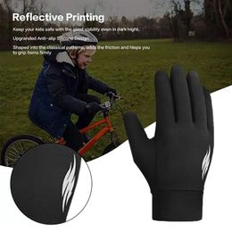 831c Kids Winter Running Gloves Winter Bike Snow Ski Gloves Zwart voor hardlopen, rijden, fietsen, wandelen