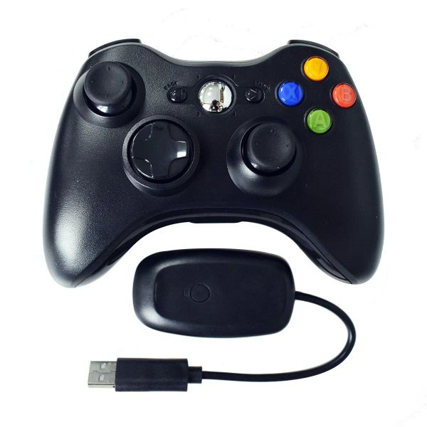 Envío 838DD para Microsoft Xbox 360 2.4g Controlador de juego inalámbrico Gamepad Joystick de camuflaje dorado Controlador de doble choque con caja minorista