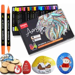 84/12 couleurs des stylos de peinture en acrylique