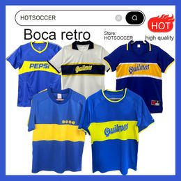 84 95 96 97 98 Boca Juniors Retro Soccer Jersey Maradona Roman Caniggia RIQUELME 1997 2002 PALERMO Chemises de football Maillot Camiseta de Futbol 99 00 01 02 03 04 05 06