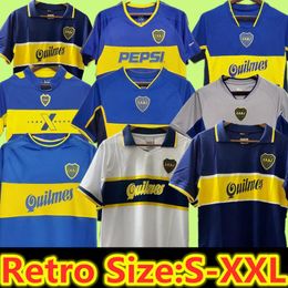 84 95 96 97 98 Boca Juniors Retro Soccer Jersey Maradona ROMAN Caniggia RIQUELME 1997 PALERMO Camisetas de fútbol Maillot Camiseta de Futbol 99 00 01 02 03 04 05 06 07 1981