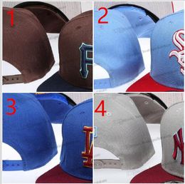84 couleurs chapeaux de baseball snapback pour hommes bleu royal hip hop rose new york "casquettes réglables de sport chapeau jaune lettres colorées chapeau avec gris sous le bord ma9-01