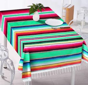 84 X 59 pouces mexicain Serape couverture nappe lit couverture nappe tapisserie couvertures pique-nique tapis pour fête mariage décor