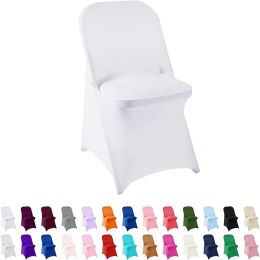 84cm * 50cm * 39cm Couverture de chaise en spandex blanche Couverture de chaise noire pour chaise pli