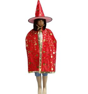 84cm Halloween Cloak Cap Party Cosplay Prop voor Festival Fancy Dress Kinderen Kostuums Heks Wizard Toga Robe en Hats Kostuum Cape Kids