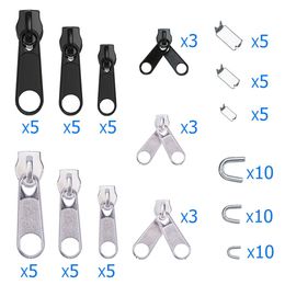 84pcs Sac Kit de réparation de fermeture éclair zip curseur Rescue Universal Hlippers Clothes Sac Tent Tent Fix Plier Sewing Tool