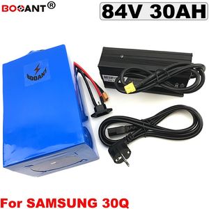 Free Shipping 84V 30AH Electric Bicycle Lithium Battery 84V E-bike Battery 2000W 3000W For Original Samsung 30Q cell +5A Charger