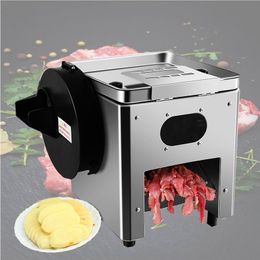 850W Nuova macchina per tagliare la carne di alta qualità Affettatrice per carne di maiale Tagliatrice di carne a dadini elettrica Macchina per tagliare le verdure